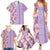 Lush Lilac Aloha Hawaii Tiki Family Matching Summer Maxi Dress and Hawaiian Shirt Tropical Plumeria - Seamless Style