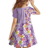 Lush Lilac Aloha Hawaii Tiki Family Matching Tank Maxi Dress and Hawaiian Shirt Tropical Plumeria - Seamless Style