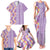 Lush Lilac Aloha Hawaii Tiki Family Matching Tank Maxi Dress and Hawaiian Shirt Tropical Plumeria - Seamless Style