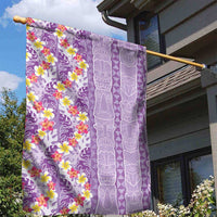 Lush Lilac Aloha Hawaii Tiki Garden Flag Tropical Plumeria - Seamless Style LT14 - Polynesian Pride