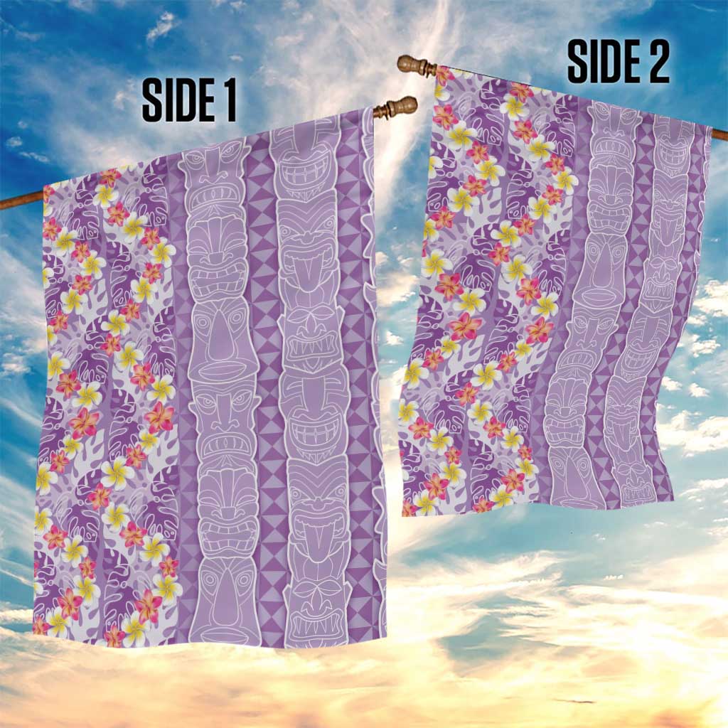Lush Lilac Aloha Hawaii Tiki Garden Flag Tropical Plumeria - Seamless Style LT14 - Polynesian Pride