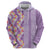 Lush Lilac Aloha Hawaii Tiki Hoodie Tropical Plumeria - Seamless Style