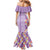 Lush Lilac Aloha Hawaii Tiki Mermaid Dress Tropical Plumeria - Seamless Style