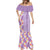 Lush Lilac Aloha Hawaii Tiki Mermaid Dress Tropical Plumeria - Seamless Style