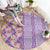 Lush Lilac Aloha Hawaii Tiki Round Carpet Tropical Plumeria - Seamless Style