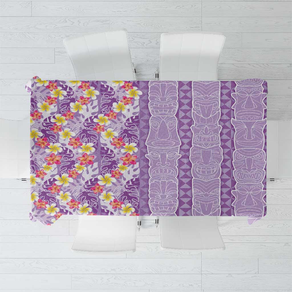 Lush Lilac Aloha Hawaii Tiki Tablecloth Tropical Plumeria - Seamless Style LT14 Purple - Polynesian Pride