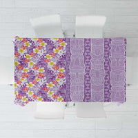 Lush Lilac Aloha Hawaii Tiki Tablecloth Tropical Plumeria - Seamless Style LT14 Purple - Polynesian Pride