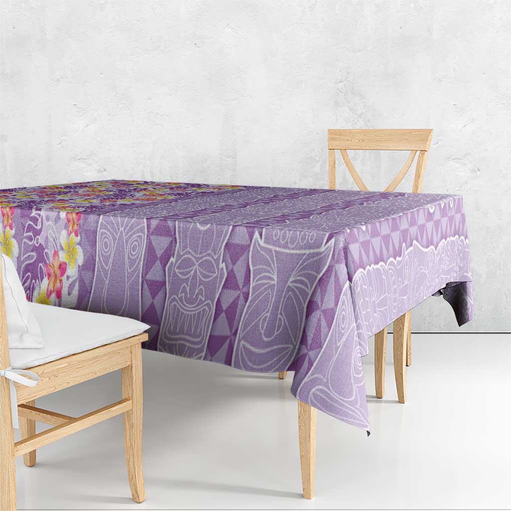 Lush Lilac Aloha Hawaii Tiki Tablecloth Tropical Plumeria - Seamless Style LT14 - Polynesian Pride