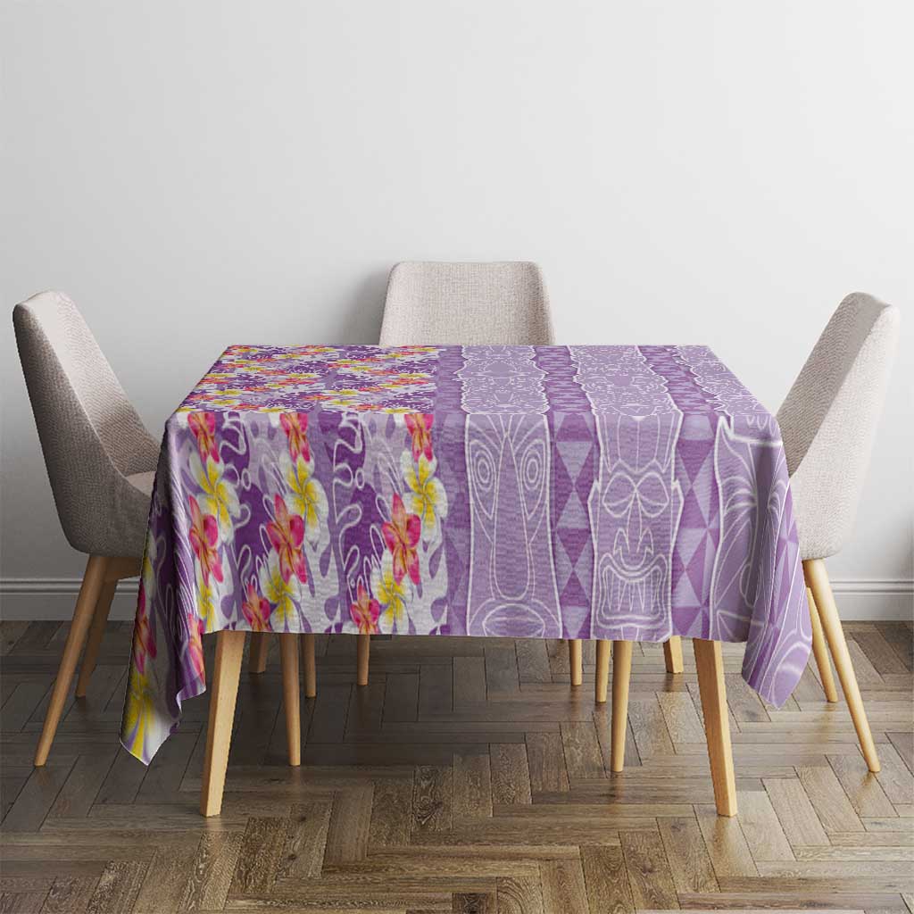 Lush Lilac Aloha Hawaii Tiki Tablecloth Tropical Plumeria - Seamless Style LT14 - Polynesian Pride