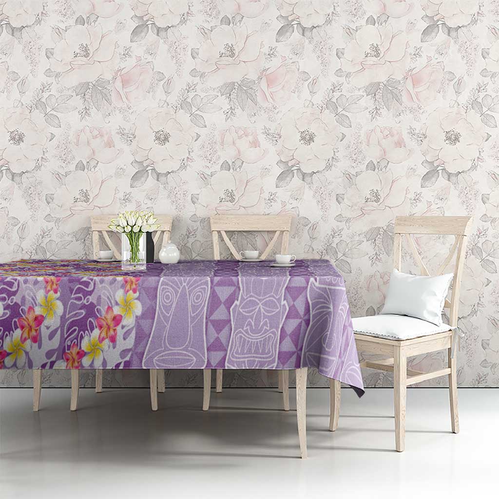 Lush Lilac Aloha Hawaii Tiki Tablecloth Tropical Plumeria - Seamless Style LT14 - Polynesian Pride