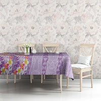Lush Lilac Aloha Hawaii Tiki Tablecloth Tropical Plumeria - Seamless Style LT14 - Polynesian Pride