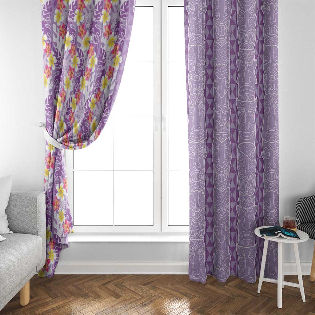 Lush Lilac Aloha Hawaii Tiki Window Curtain Tropical Plumeria - Seamless Style LT14 - Polynesian Pride