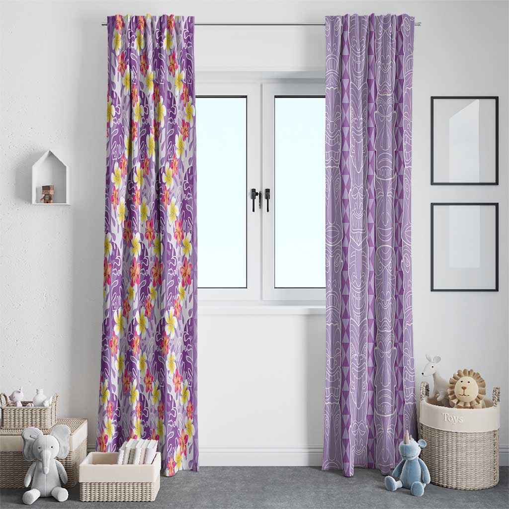 Lush Lilac Aloha Hawaii Tiki Window Curtain Tropical Plumeria - Seamless Style LT14 - Polynesian Pride