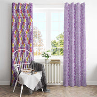 Lush Lilac Aloha Hawaii Tiki Window Curtain Tropical Plumeria - Seamless Style LT14 - Polynesian Pride