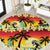 Tropical Islands Sunset Hawaii Round Carpet Go Surfing With Hula Girl - Summer Vibes