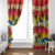 Tropical Islands Sunset Hawaii Window Curtain Go Surfing With Hula Girl - Summer Vibes