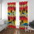 Tropical Islands Sunset Hawaii Window Curtain Go Surfing With Hula Girl - Summer Vibes