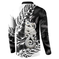Aotearoa Manaia NZ Maori Silver Fern Button Sweatshirt LT14 - Polynesian Pride