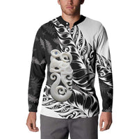 Aotearoa Manaia NZ Maori Silver Fern Button Sweatshirt LT14 - Polynesian Pride