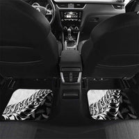 Aotearoa Manaia NZ Maori Silver Fern Car Mats LT14 Set 2pcs - Back Black - Polynesian Pride