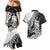 Aotearoa Manaia NZ Maori Silver Fern Couples Matching Mermaid Dress and Hawaiian Shirt