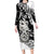 Aotearoa Manaia NZ Maori Silver Fern Family Matching Long Sleeve Bodycon Dress and Hawaiian Shirt