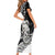 Aotearoa Manaia NZ Maori Silver Fern Family Matching Short Sleeve Bodycon Dress and Hawaiian Shirt