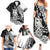 Aotearoa Manaia NZ Maori Silver Fern Family Matching Summer Maxi Dress and Hawaiian Shirt