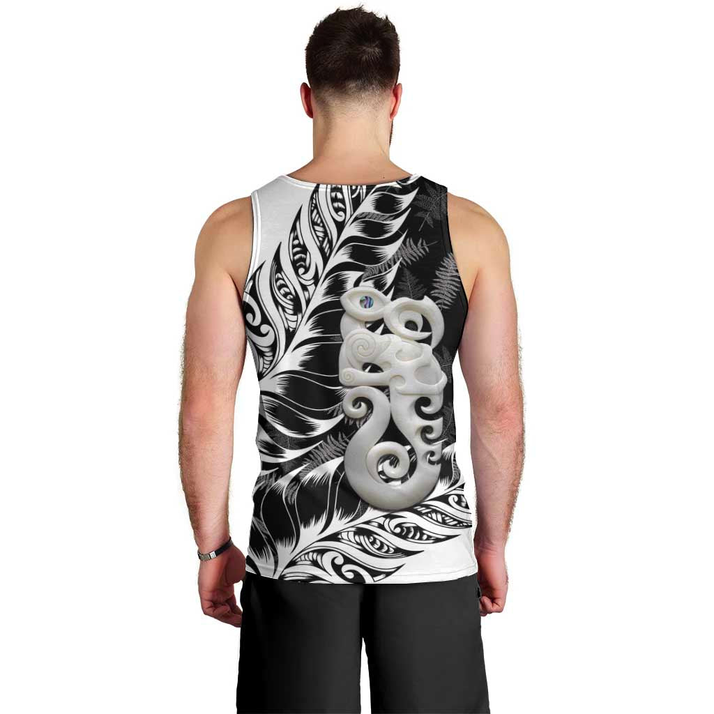 Aotearoa Manaia NZ Maori Silver Fern Men Tank Top LT14 - Polynesian Pride
