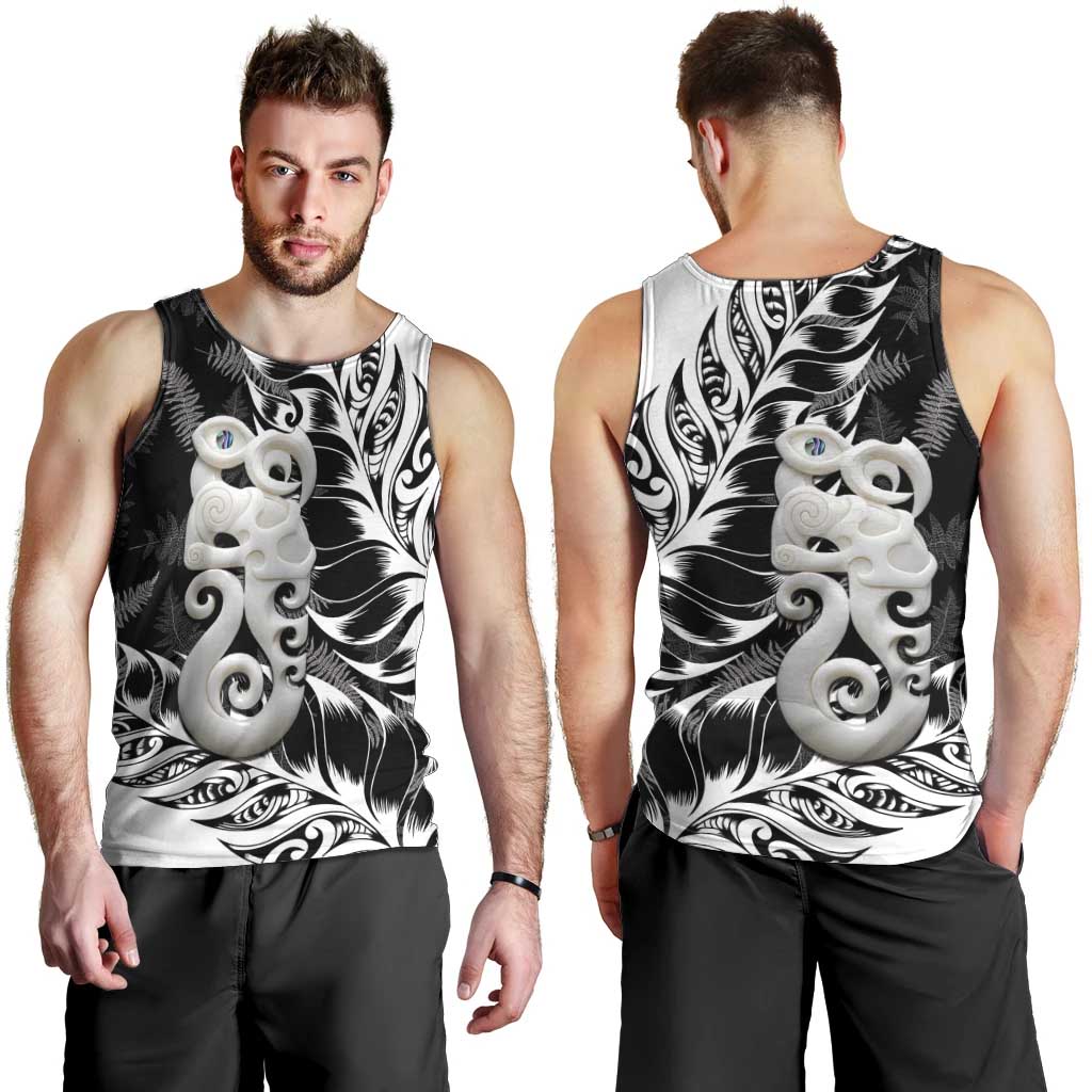 Aotearoa Manaia NZ Maori Silver Fern Men Tank Top LT14 - Polynesian Pride