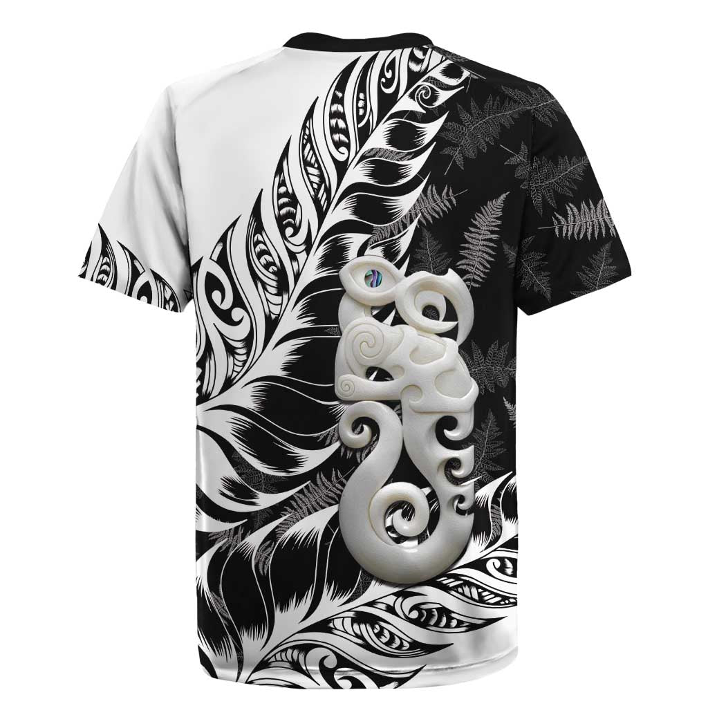 Aotearoa Manaia NZ Maori Silver Fern Rugby Jersey LT14 - Polynesian Pride