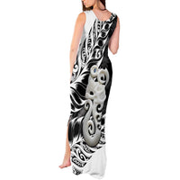 Aotearoa Manaia NZ Maori Silver Fern Tank Maxi Dress LT14 - Polynesian Pride