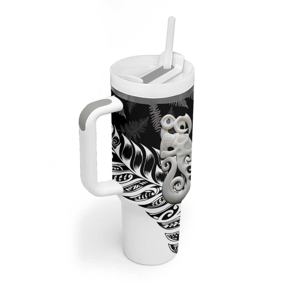 Aotearoa Manaia NZ Maori Silver Fern Tumbler With Handle LT14 - Polynesian Pride