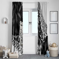 Aotearoa Manaia NZ Maori Silver Fern Window Curtain LT14 - Polynesian Pride