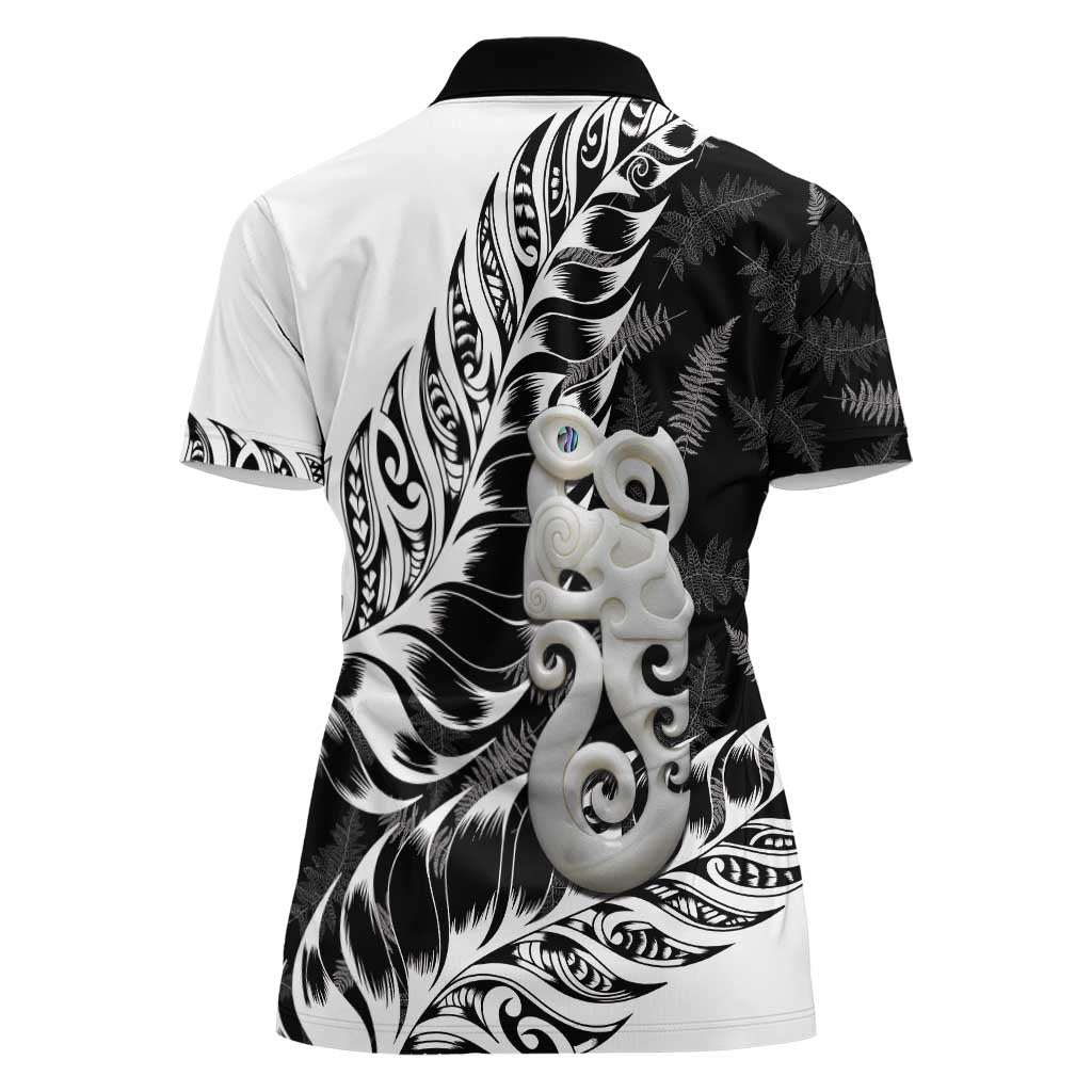 Aotearoa Manaia NZ Maori Silver Fern Women Polo Shirt