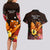 Gude Hi Hai Papua New Guinea Couples Matching Long Sleeve Bodycon Dress and Hawaiian Shirt Motuan PNG Raggiana Bird of Paradise Tropical Vibes LT14 - Polynesian Pride