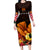 Gude Hi Hai Papua New Guinea Family Matching Long Sleeve Bodycon Dress and Hawaiian Shirt Motuan PNG Raggiana Bird of Paradise Tropical Vibes LT14 Mom's Dress Black - Polynesian Pride