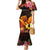 Gude Hi Hai Papua New Guinea Family Matching Mermaid Dress and Hawaiian Shirt Motuan PNG Raggiana Bird of Paradise Tropical Vibes LT14 Mom's Dress Black - Polynesian Pride