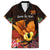 Gude Hi Hai Papua New Guinea Family Matching Off Shoulder Long Sleeve Dress and Hawaiian Shirt Motuan PNG Raggiana Bird of Paradise Tropical Vibes LT14 Dad's Shirt - Short Sleeve Black - Polynesian Pride