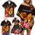 Gude Hi Hai Papua New Guinea Family Matching Off Shoulder Short Dress and Hawaiian Shirt Motuan PNG Raggiana Bird of Paradise Tropical Vibes LT14 - Polynesian Pride