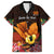 Gude Hi Hai Papua New Guinea Family Matching Short Sleeve Bodycon Dress and Hawaiian Shirt Motuan PNG Raggiana Bird of Paradise Tropical Vibes LT14 Dad's Shirt - Short Sleeve Black - Polynesian Pride