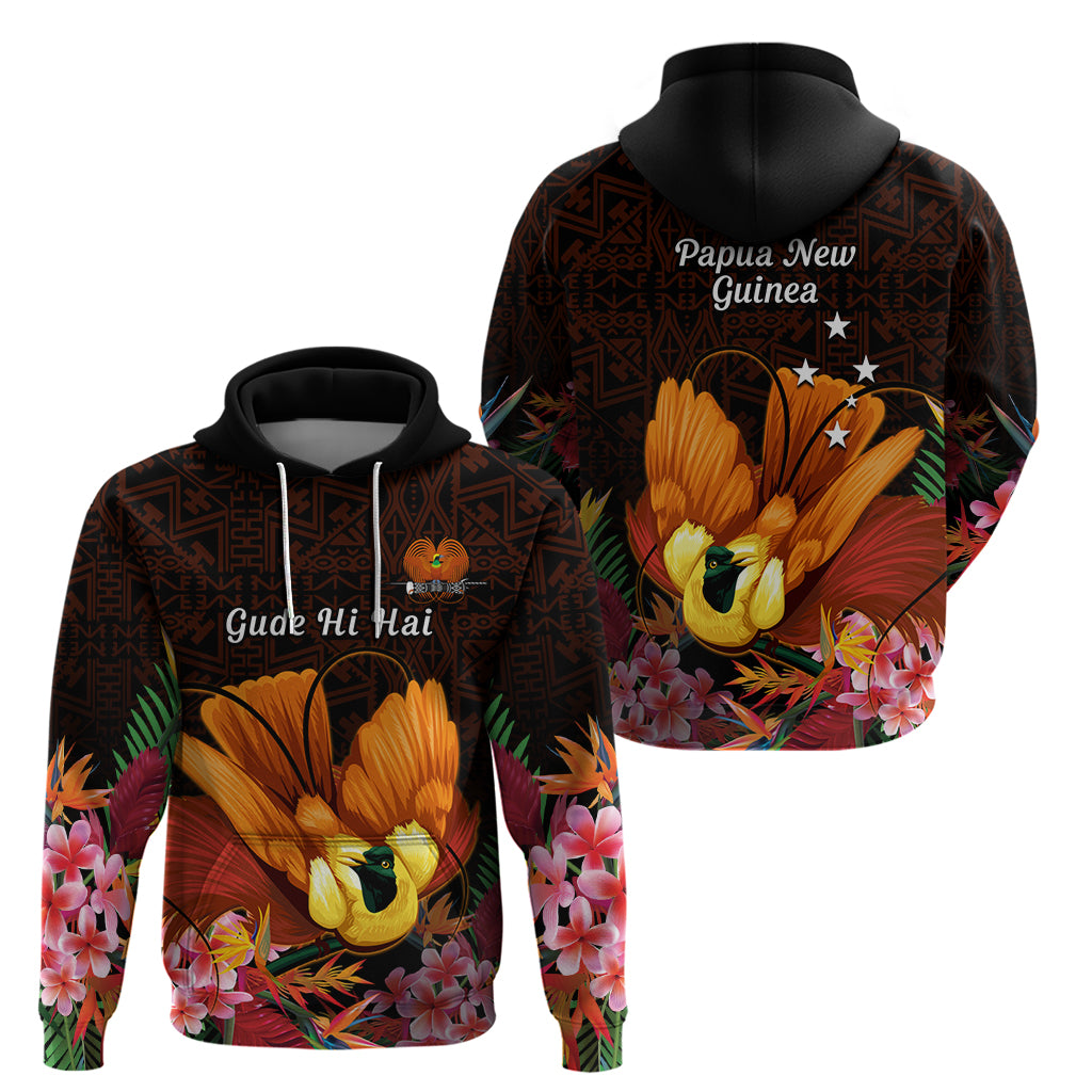 Gude Hi Hai Papua New Guinea Zip Hoodie Motuan PNG Raggiana Bird of Paradise Tropical Vibes LT14 - Polynesian Pride