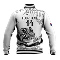 Custom New Zealand Kiwi Football Baseball Jacket Aotearoa Silver Fern LT14 - Polynesian Pride