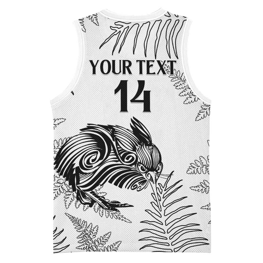 Custom New Zealand Kiwi Football Basketball Jersey Aotearoa Silver Fern - Polynesian Pride