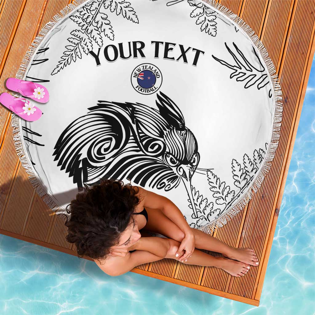 Custom New Zealand Kiwi Football Beach Blanket Aotearoa Silver Fern LT14 - Polynesian Pride