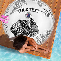 Custom New Zealand Kiwi Football Beach Blanket Aotearoa Silver Fern LT14 - Polynesian Pride