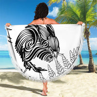 Custom New Zealand Kiwi Football Beach Blanket Aotearoa Silver Fern LT14 - Polynesian Pride