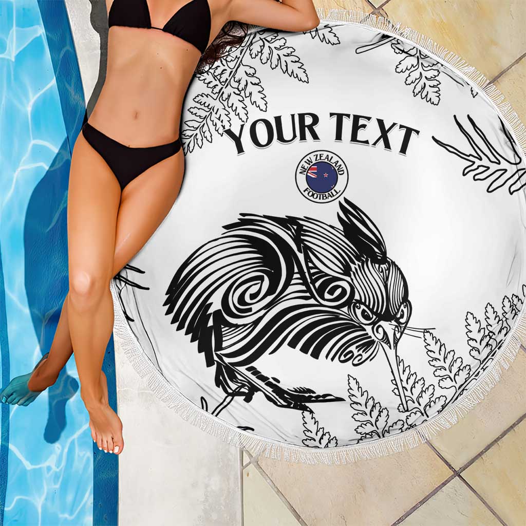 Custom New Zealand Kiwi Football Beach Blanket Aotearoa Silver Fern LT14 - Polynesian Pride