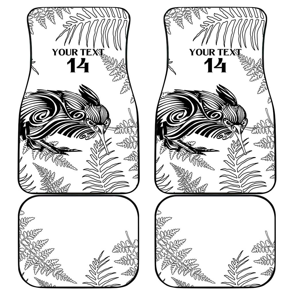 Custom New Zealand Kiwi Football Car Mats Aotearoa Silver Fern LT14 - Polynesian Pride
