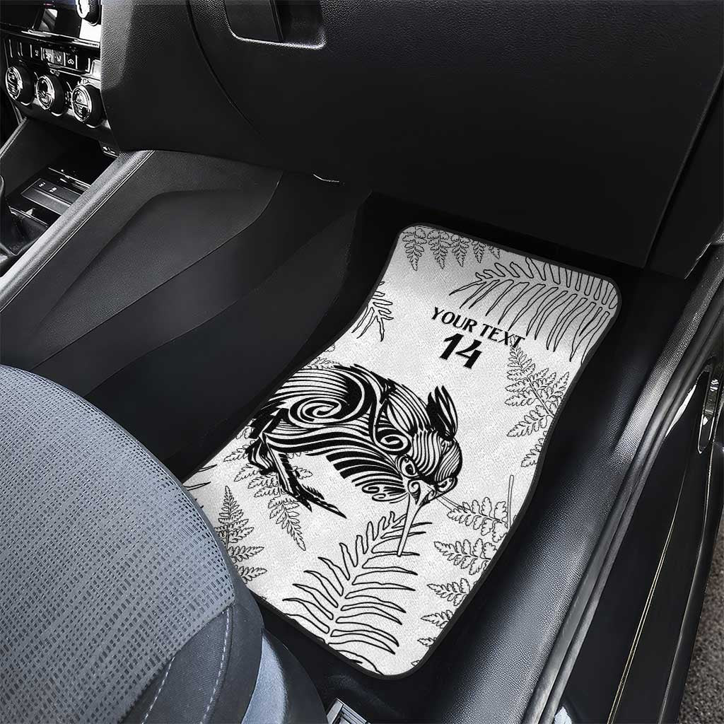 Custom New Zealand Kiwi Football Car Mats Aotearoa Silver Fern LT14 - Polynesian Pride